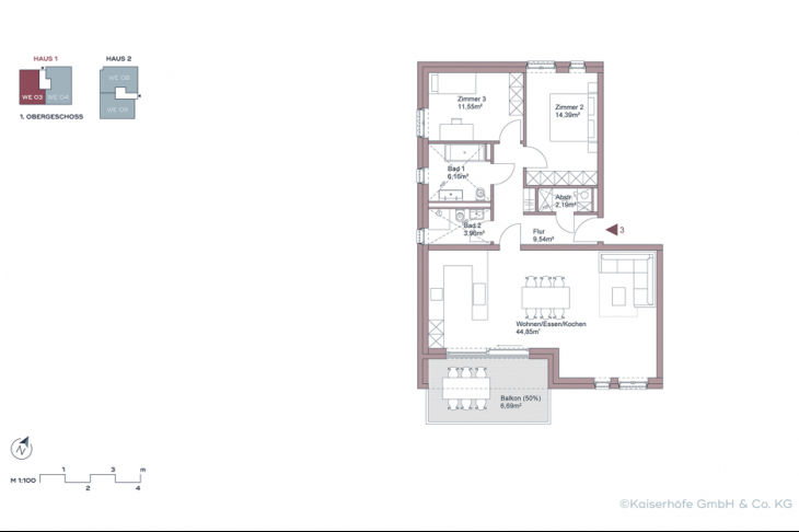 Kaiserhoefe Krefeld_Grundriss WE03