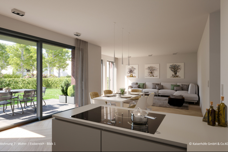 *KAISERHÖFE KREFELD* Neubau Lifestyle-Terrassenwohnung mit eigenem Garten Bestlage am Krefelder Stadtwald Erdgeschosswohnung in Krefeld / Bockum (Stadtwald)